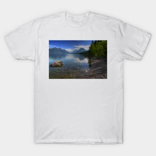 Glacier National Park Lake and Mountains T-Shirt